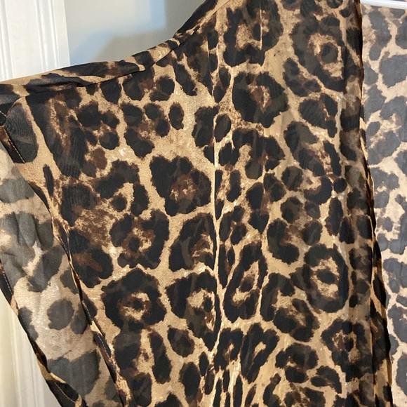 2X SHEIN Chiffon Kimono/Cover Up in Leopard Print🐆 - Picture 7 of 10